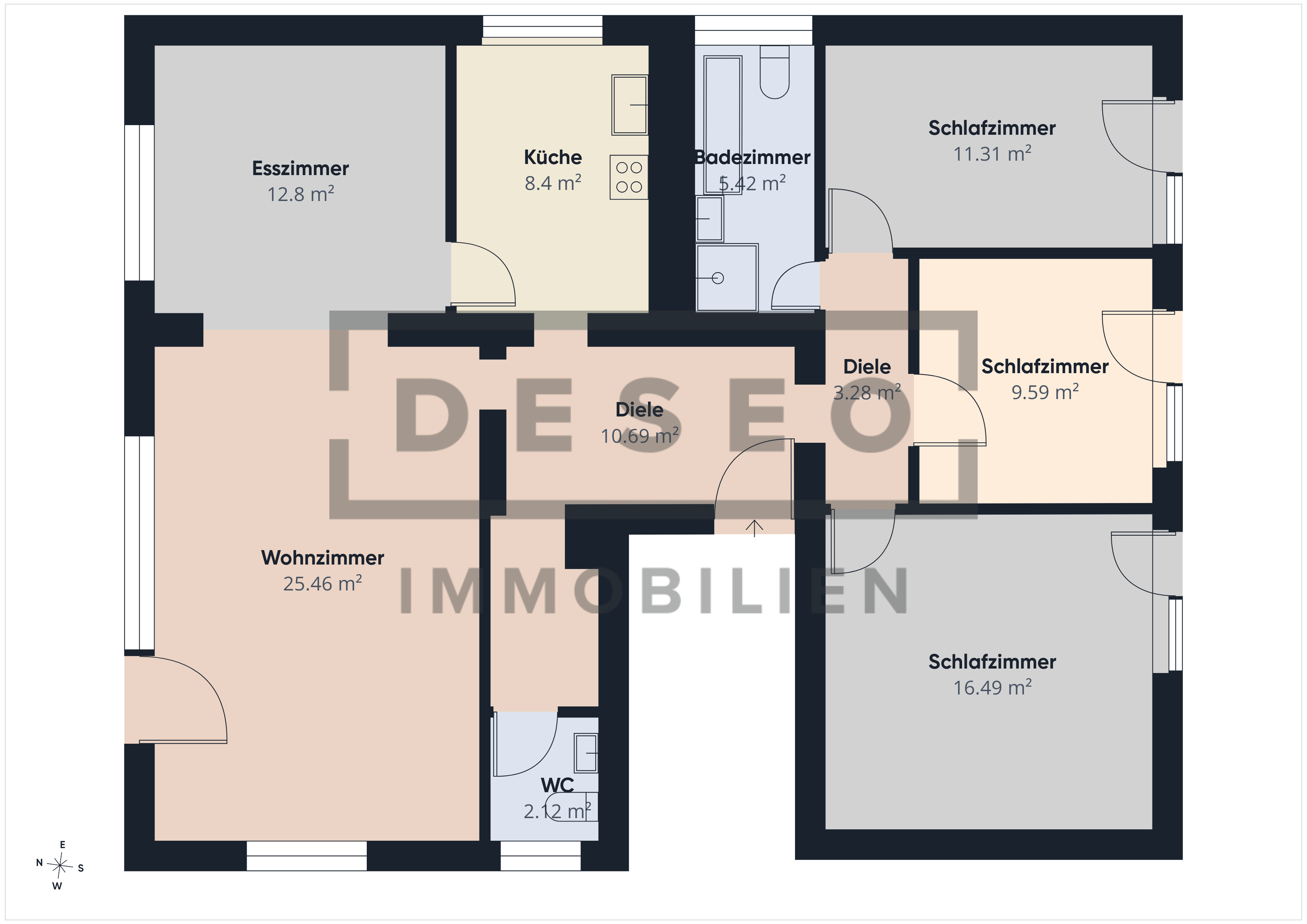 4-Zimmer-Erdgeschosswohnung - ab August bezugsfrei - mit Garten und Terrasse in 68775 Ketsch – DESEO Immobilien Mannheim 11/11